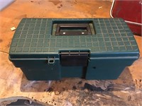 Plastic toolbox and contents
