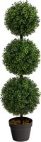 3ft. Boxwood Triple Ball Topiary Artificial Tree )
