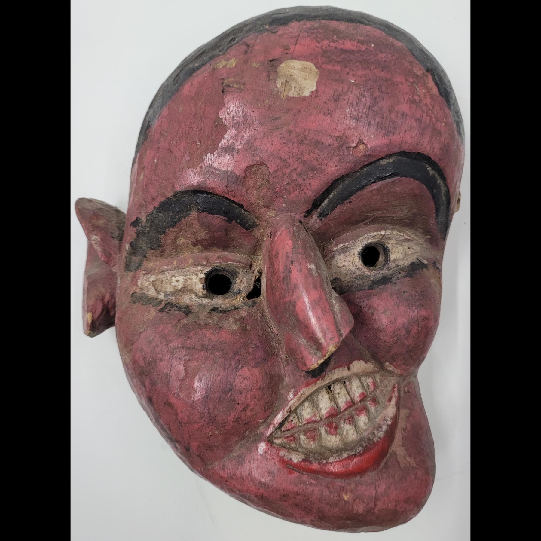 Antique "Twister" Mask. Tharu People, Nepal.