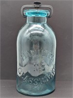 Hamilton Glass Works Clamp Teal HG Jar