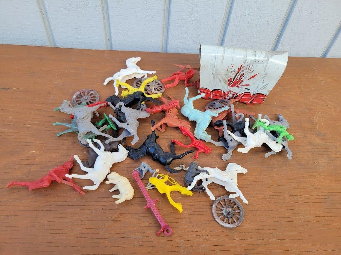 Assorted Vintage Plastic Toy Figures