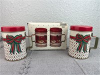 Vintage Tin Present Salt and Pepper Shakers