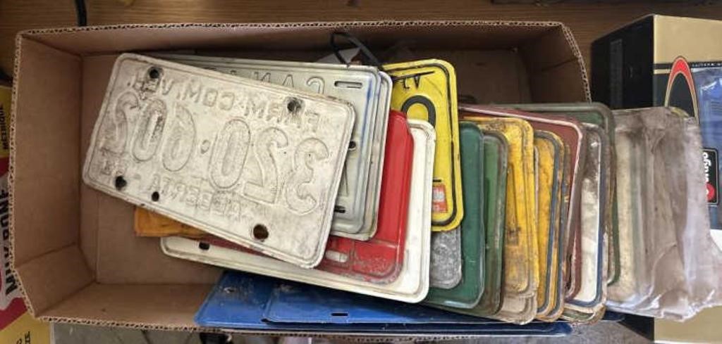 Collection of Antique License Plates Incl