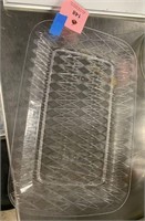 Clear plastic serving tray