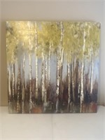 Abstract Art. Swamp Forest. 35 x 35 inches