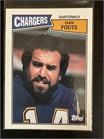 1987 TOPPS NFL FOOTBALL "DAN FOUTS" NO. 340 PICT
