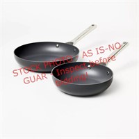 Figmint 8in.&10in. hard anodized fry pan set