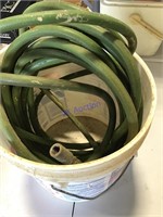 Bucket with green hose has 3/8 pressure thread