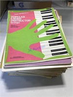 Organ sheet music stack