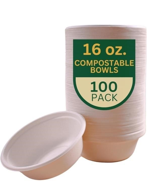 Eco Fairy - 16 oz. Disposable Bowls - 100 Pack