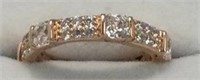 18K Gold and Silver 2ct Eternity Band