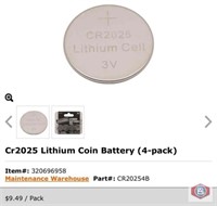 (1,440 packs) Cr2025 Lithium Coin Battery