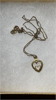 10k Gold 16" Chain & 10k Gold Heart Pendant