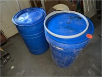 (2) Blue Reclosable Barrels