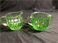 Jeanette Glass Co. Green Windsor Diamond