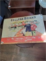 Tin Repro College Brand Canning Sign