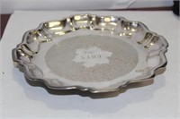 A Vintage Ornate Silverplate Tray