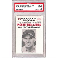 1961 Nu Card Scoops Pickoff Ends Series Psa 9