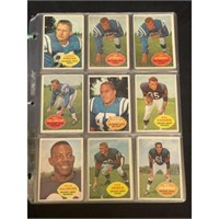 (79) 1960 Topps Football Cards