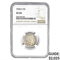 1926-S Buffalo Nickel NGC XF40