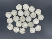 23 - half dollar silver coins