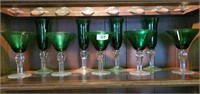 9 green glasses