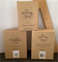3 Willow Tree figures in boxes