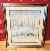 Gisela Bulle "Edge of Forest" Watercolor Framed