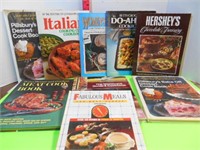 Variety of 9 Cookbooks