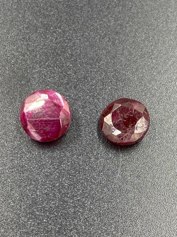 6.20 TCW Round Cut 2 Red Beryl Bixbite Gemstone