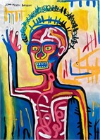 Jean-Michel Basquiat painting on paper mixed media