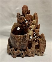 Small Carved Soapstone - Flowers/Basket