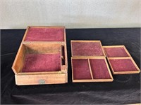 Vintage Jewelry Box w/Insert Trays