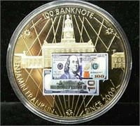 Benjamin Franklin $100 Banknote Coin