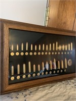 NRA bullet display in frame