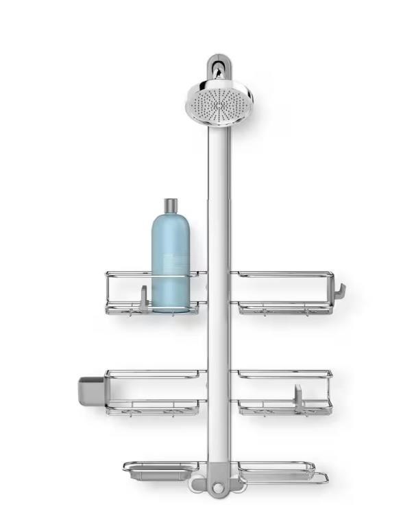 3-Tier Adjustable Shower Caddy XL in Stainless