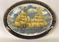 HAND PAINTED BROOKS BROTHERS PLATE, ENGLAND