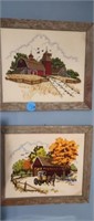 2 HAND MADE PICTURES WITH BARNWOOD FRAMES