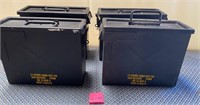 W - LOT OF 4 EMPTY AMMUNITION BOXES (Q133)