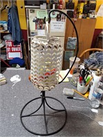 Plant  or other hanging stand and candle lantern