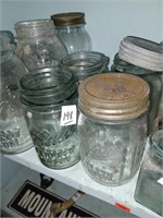 Lot of Four Clear Pint Canning Jars