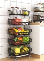 5 Tier Fruit Basket For Kitchen,stackable And