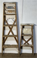 (SM) Wood Step Ladders Tallest 5ft