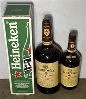 (SM) Vintage Seagrams and Heineken Bottles