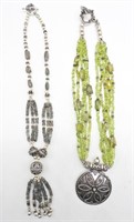 925 Boho Peridot & Labradorite Beaded Necklaces