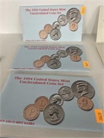3 1994 uncirculated coin set