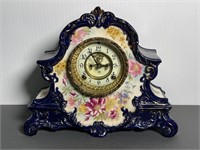 Ansonia hand painted porcelain mantle clock