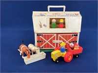Vintage Fisher Price Family Play Farm, with some