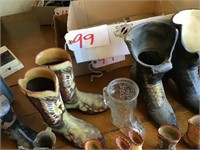27 Decor Boots, Some Glass, Brass, Ect