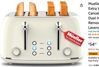 Mueller Retro Toaster 4 Slice with Extra Wide